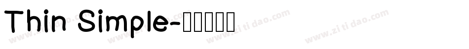 Thin Simple字体转换